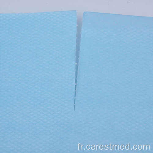 80 * 180 cm 50 pcs / rouleau tissu + film PE 2 plis ou 3 plis bavoirs dentaires médicaux jetables avec perforation